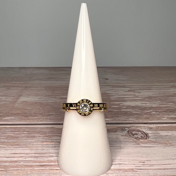 Roman Numeral and CZ Ring - Picture 2 of 8